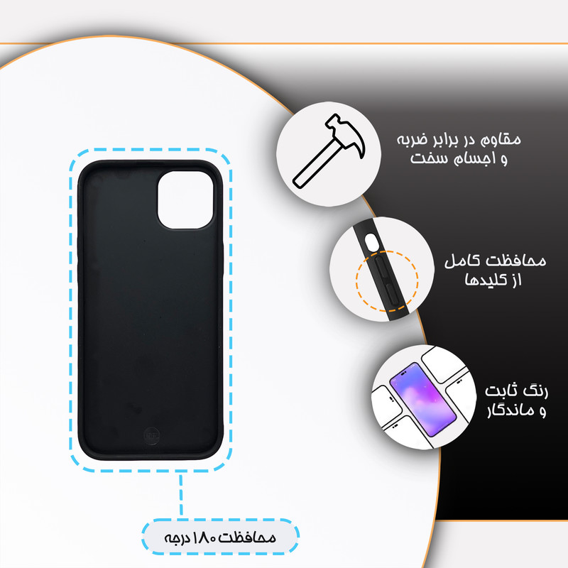 کاور گارد قاب مدل هنری مناسب برای گوشی موبایل اپل iPhone 15 Plus