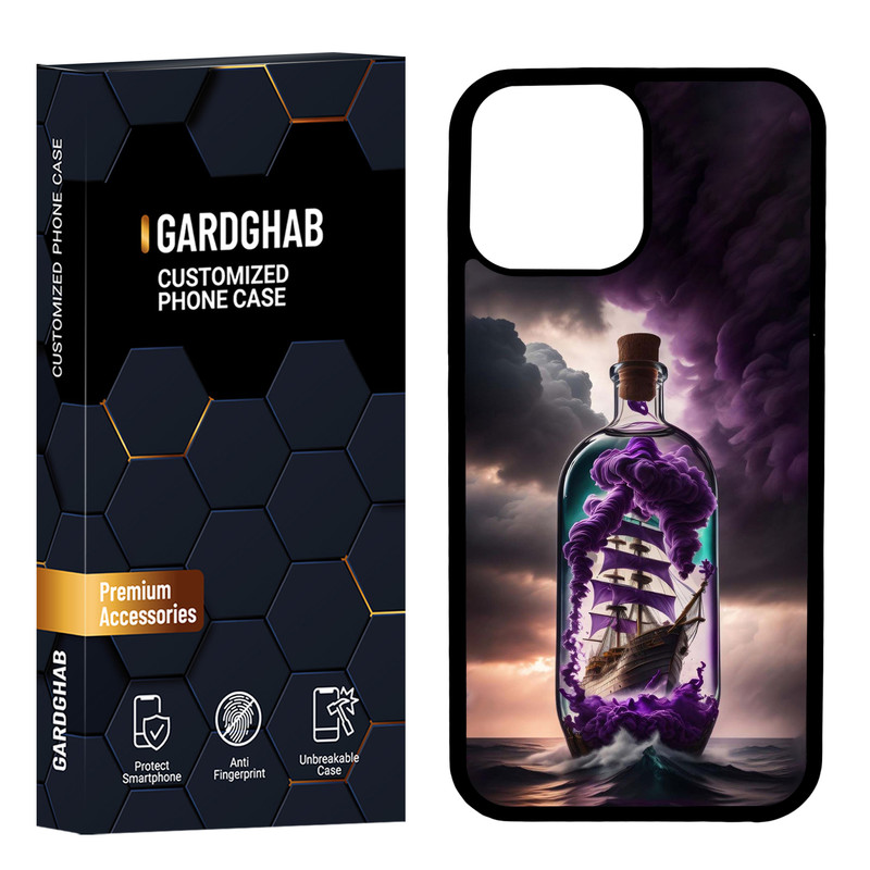 کاور گارد قاب مدل پشت گلس هنری مناسب برای گوشی موبایل اپل iPhone 13 Pro Max