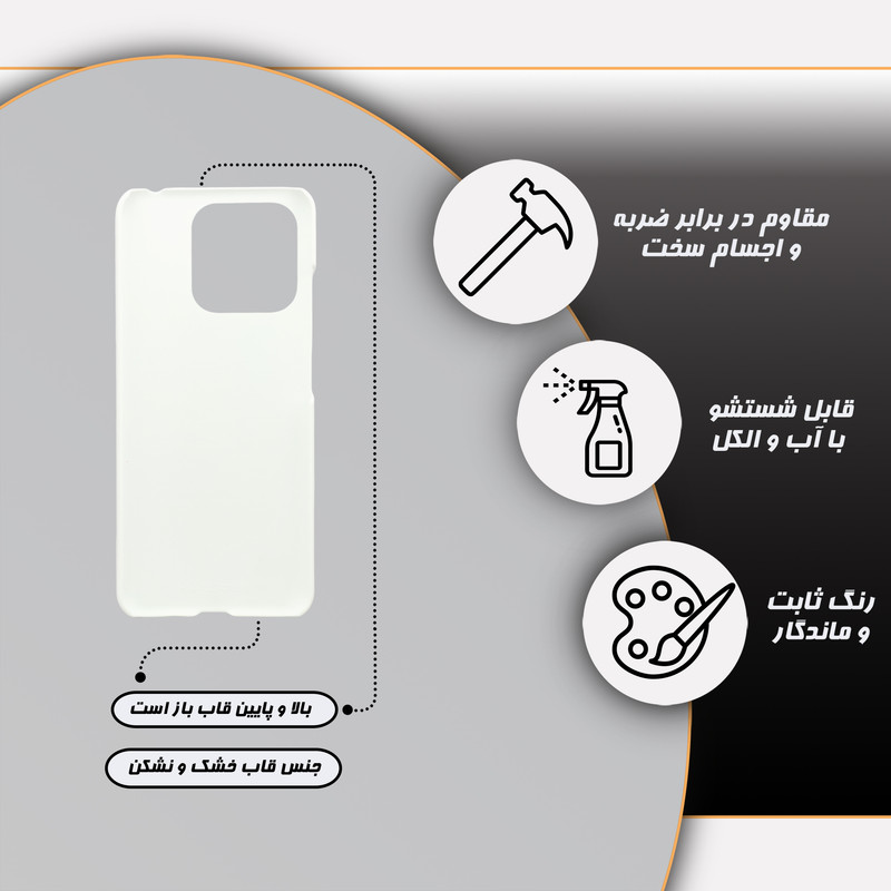 کاور گارد قاب مدل ساده دمناسب برای گوشی موبایل شیائومی Redmi 12C / Poco C55