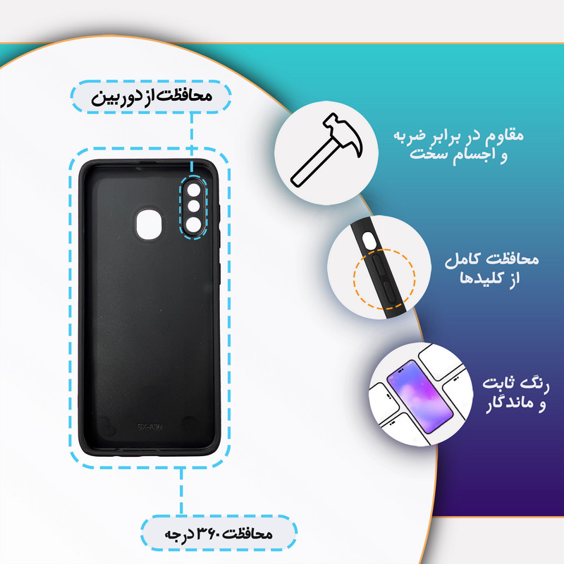 کاور گارد قاب علوی مدل MLG مناسب برای گوشی موبایل سامسونگ Galaxy A30