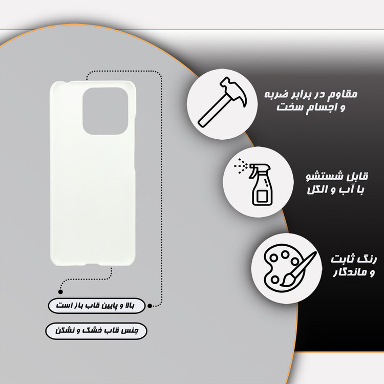 کاور گارد قاب مدل ساده دمناسب برای گوشی موبایل شیائومی Redmi 12C / Poco C55