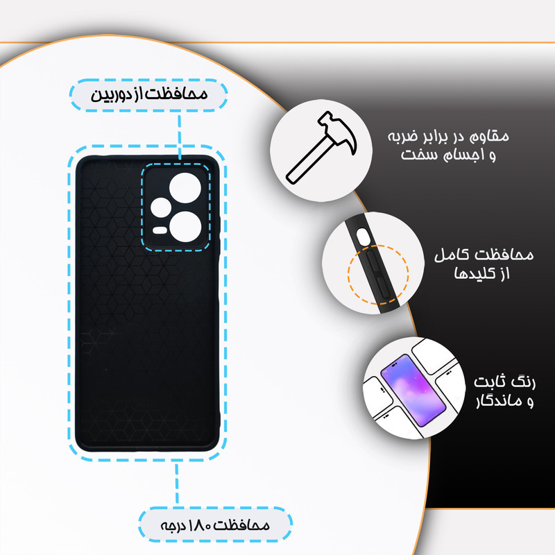 کاور گارد قاب مدل هنری مناسب برای گوشی موبایل شیائومی Redmi Note 12 Pro 5G