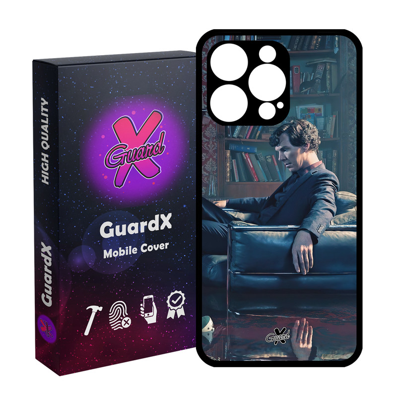 کاور گارد ایکس طرح شرلوک مدل Glass10519 مناسب برای گوشی موبایل اپل iPhone 15 Pro Max