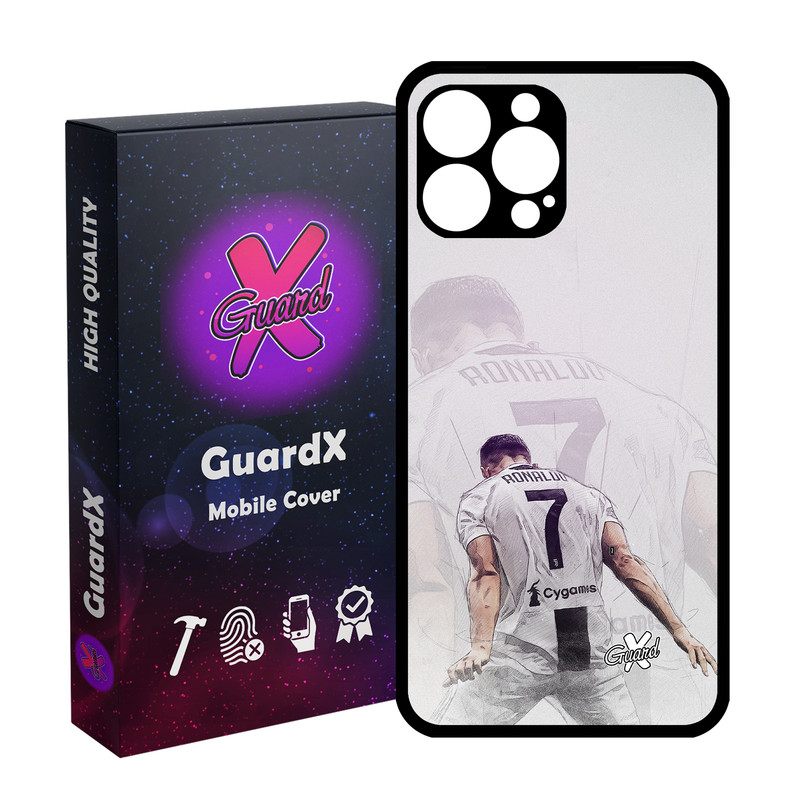 کاور گارد ایکس طرح CR7 مدل Glass10189 مناسب برای گوشی موبایل اپل iPhone 13 Pro Max