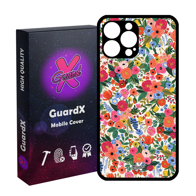 کاور گارد ایکس طرح گل مدل Glass10247 مناسب برای گوشی موبایل اپل iPhone 13 Pro Max