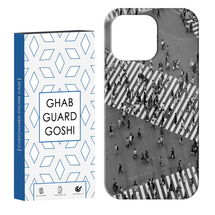کاور قاب گارد گوشی طرح خیابون شلوغ کد Dimo-733 مناسب برای گوشی موبایل اپل IPHONE 16 PRO