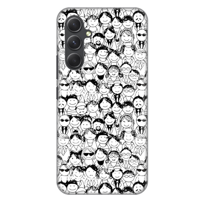 کاور طرح چهره ها کد DIMO-076 مناسب برای گوشی موبایل سامسونگ Galaxy A54