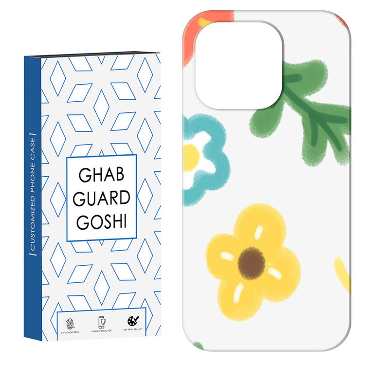 کاور قاب گارد گوشی طرح گل رنگی کد Dimo-876 مناسب برای گوشی موبایل اپل IPHONE 15 PRO