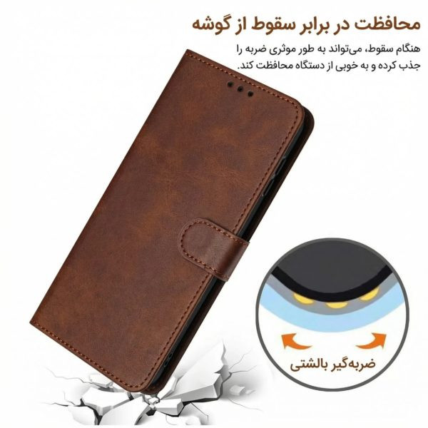 کیف کلاسوری مدل چرمی مناسب برای گوشی موبایل آنر X8