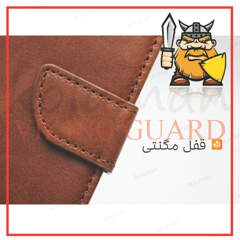 کیف کلاسوری وایکینگ گارد مدل چرمی طرح CUT مناسب برای گوشی موبایل سامسونگ Galaxy A10