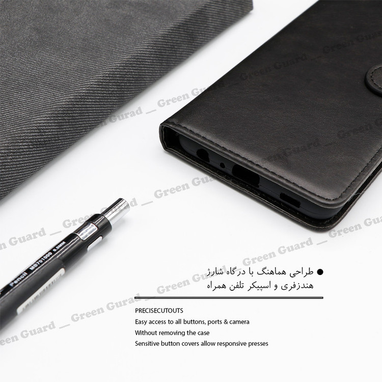 کیف کلاسوری گرین گارد طرح چرمی مدل Landing مناسب برای گوشی موبایل شیائومی Redmi Note 11 Pro Plus به همراه بند آویز