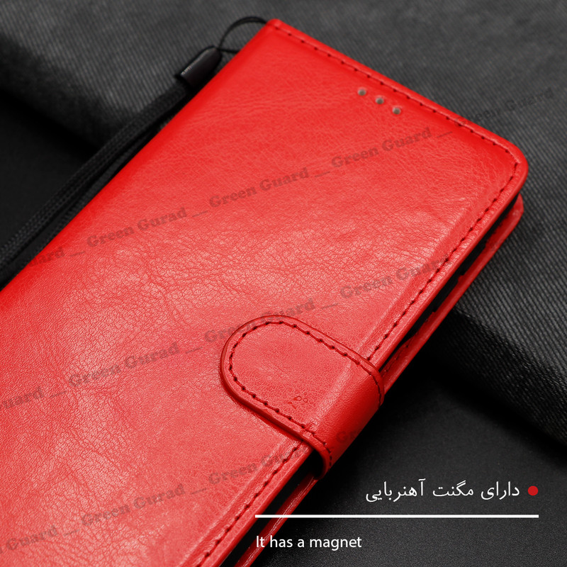 کیف کلاسوری گرین گارد طرح چرمی مدل Landing مناسب برای گوشی موبایل شیائومی Redmi Note 11 Pro Plus به همراه بند آویز