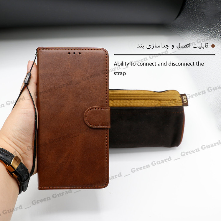 کیف کلاسوری گرین گارد طرح چرمی مدل Landing مناسب برای گوشی موبایل شیائومی Redmi Note 11 Pro Plus به همراه بند آویز