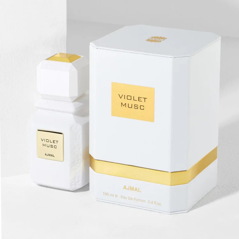 ادوپرفیوم مردانه زنانه اجمل مدل Violet Musc با رایحه گرم حجم 100 میلیلیتر