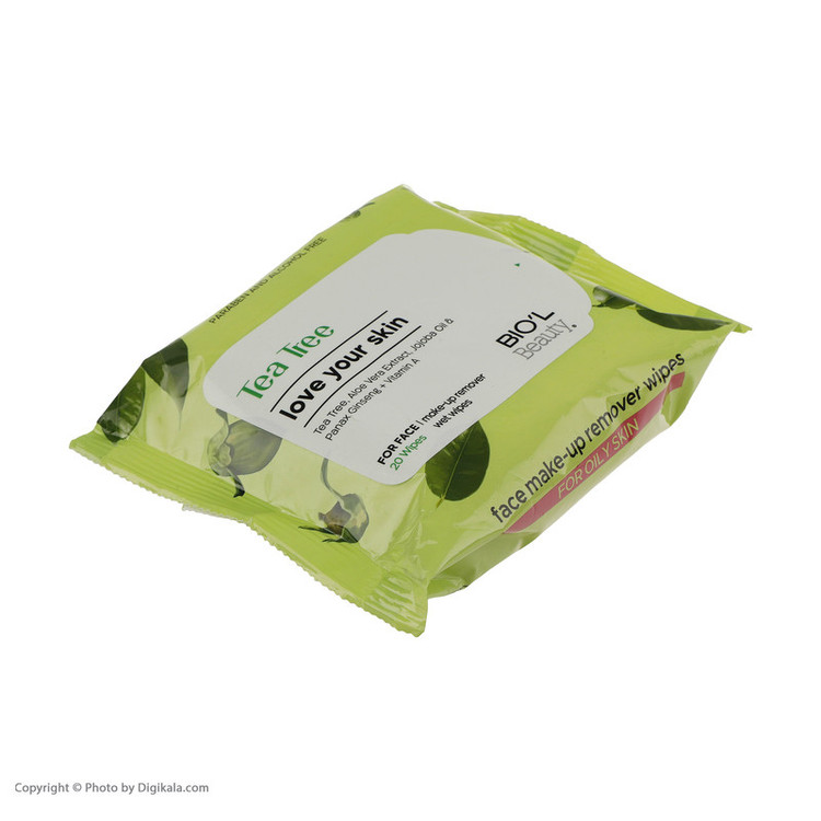 دستمال مرطوب بیول مدل Tea Tree بسته 20 عددی
