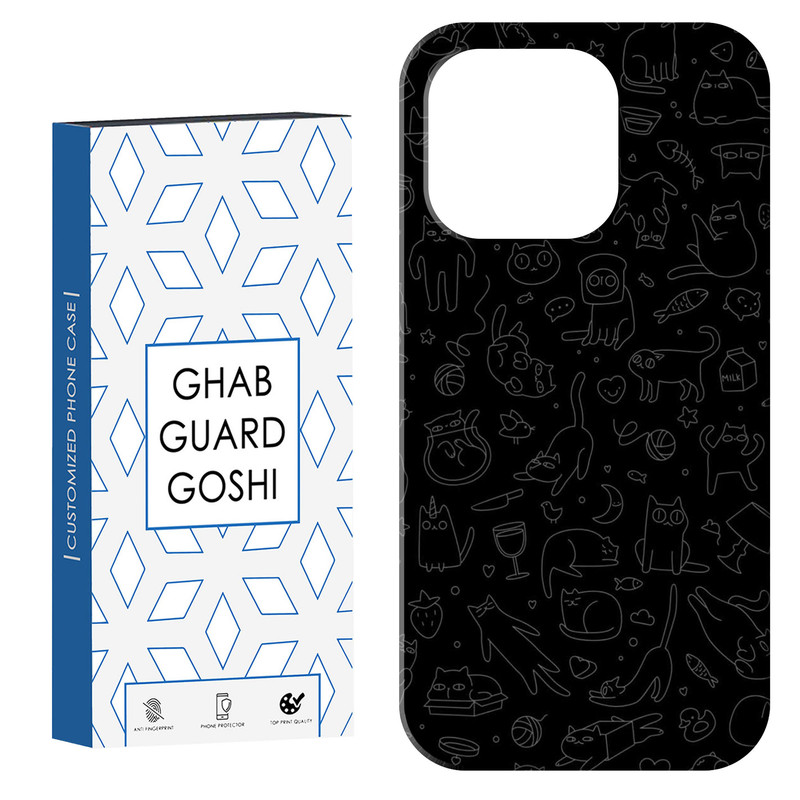 کاور قاب گارد گوشی طرح گربه مینیمال کد Dimo-817 مناسب برای گوشی موبایل اپل IPHONE 16 PRO MAX
