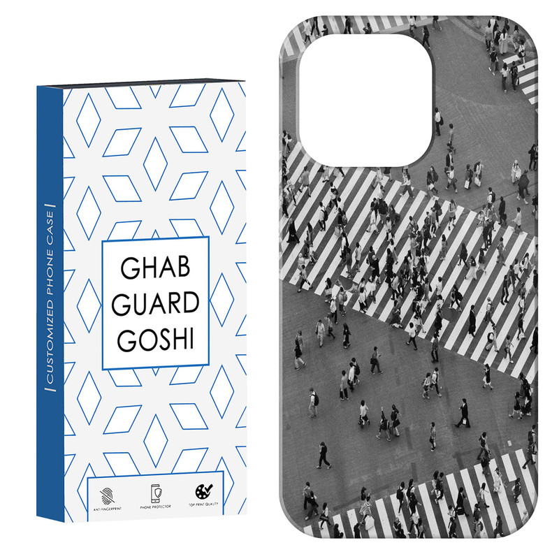 کاور قاب گارد گوشی طرح خیابون شلوغ کد Dimo-733 مناسب برای گوشی موبایل اپل IPHONE 15 PRO