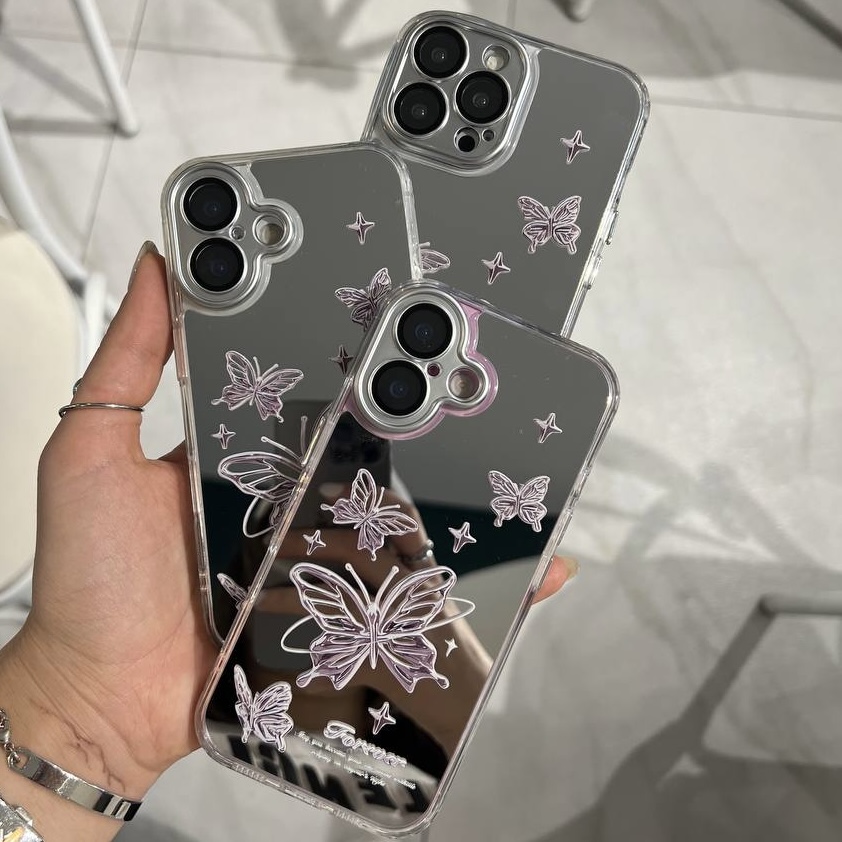 قاب مدل پروانه اینه ای مناسب برای گوشی آیفون iPhone ۱6 pro max کد Tor-۱