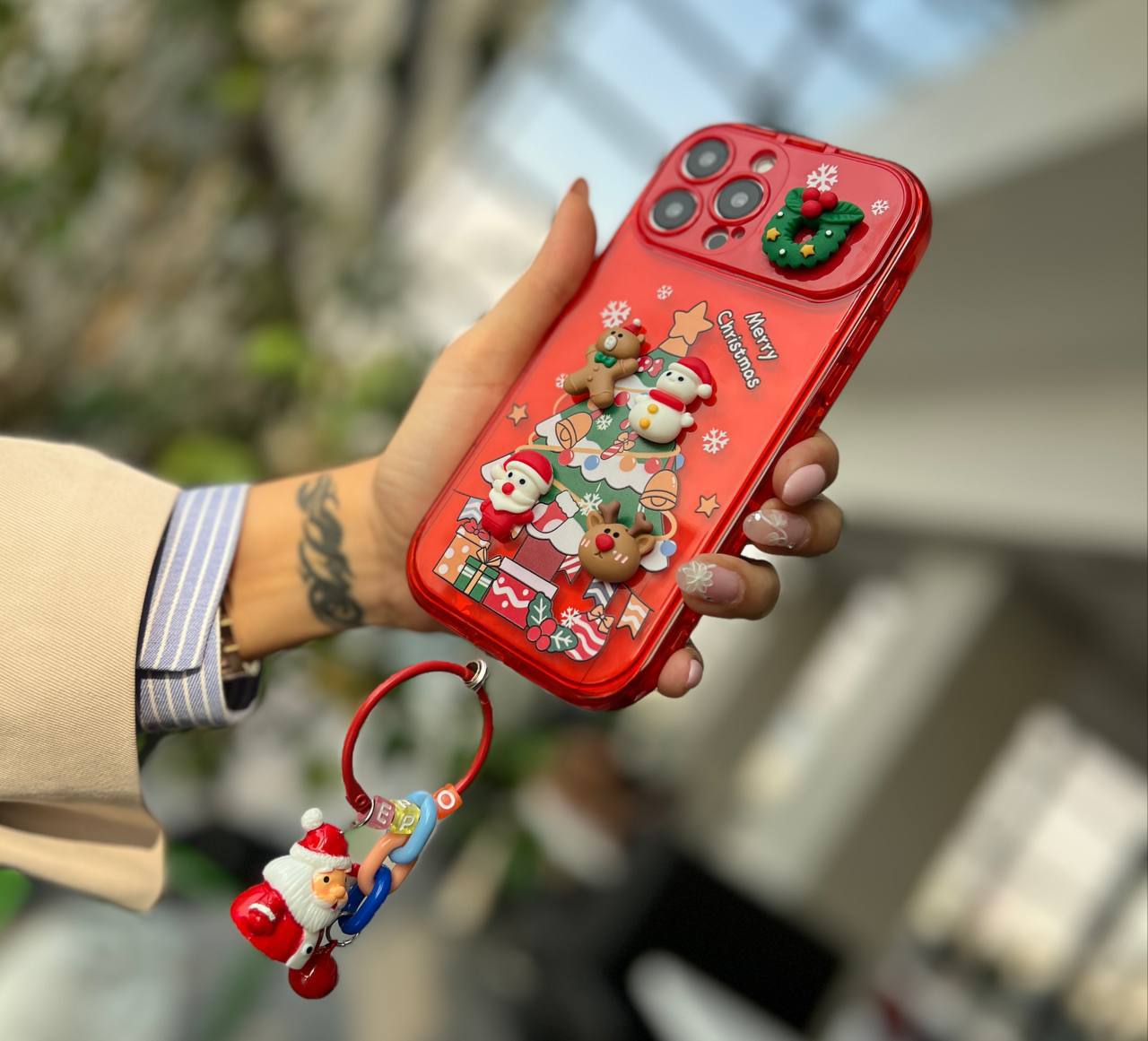 قاب مدل کریسمس قرمز مناسب برای گوشی آیفون iPhone 15 promax کد Tor-۱