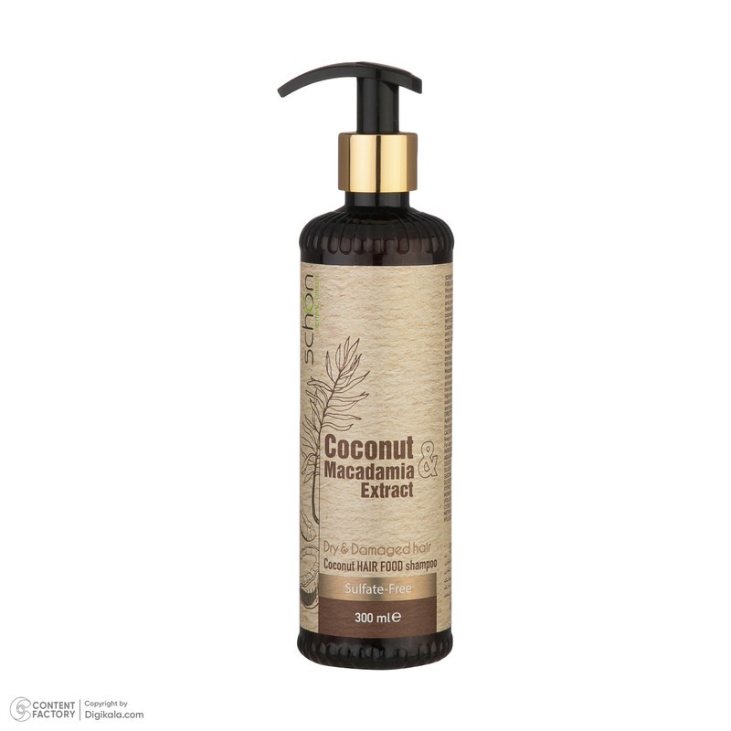 شامپو تقویت کننده مو شون مدل Coconut makadamia sulfate -free حجم 300 میلی لیتر