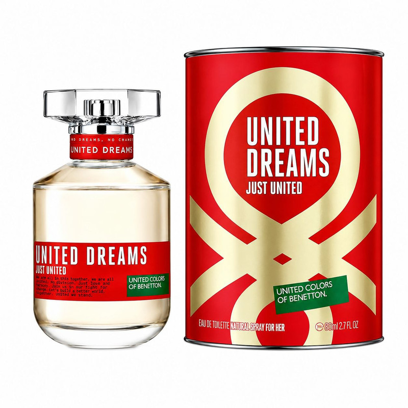 ادوتویلت زنانه بنتون مدل United Dreams Just United با رایحه خنک حجم 80 میلیلیتر