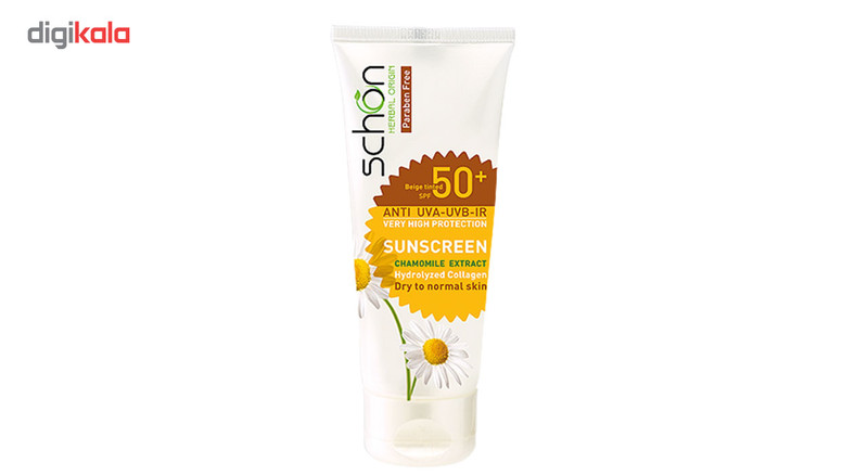 کرم ضد آفتاب رنگی شون SPF50 مدل Chamomile extract مناسب پوست های خشک و معمولی حجم 50 میلی لیتر
