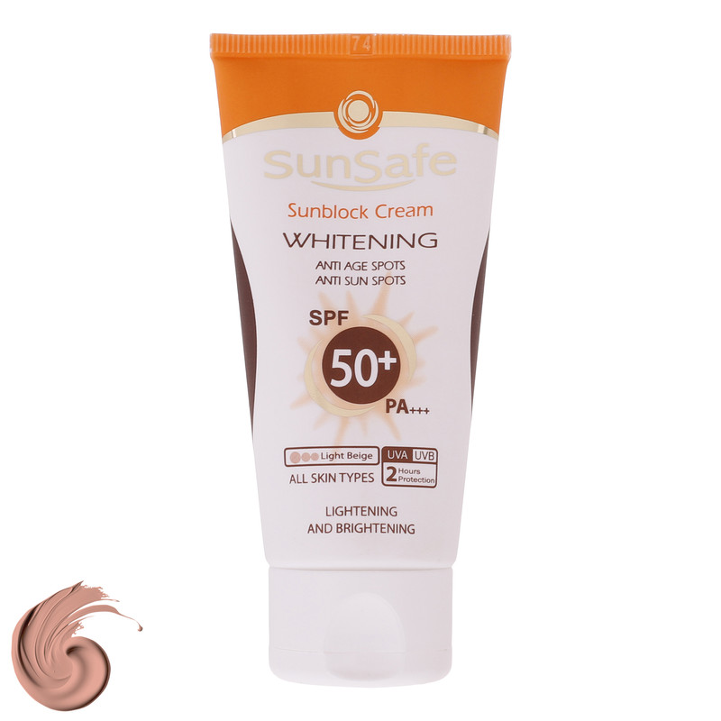 کرم ضد آفتاب رنگی سان سیف SPF 50 مدل 002 مناسب برای انواع پوست حجم 50 میلی لیتر