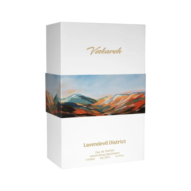 ادوپرفیوم زنانه وسکاره مدل LAVENDEVIL DISTRICT با رایحه خنک حجم 100 میلیلیتر