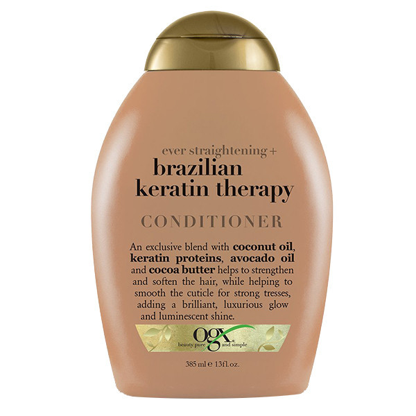 نرم کننده مو او جی ایکس مدل Brazilian Keratin Smooth حجم 385 میلی لیتر