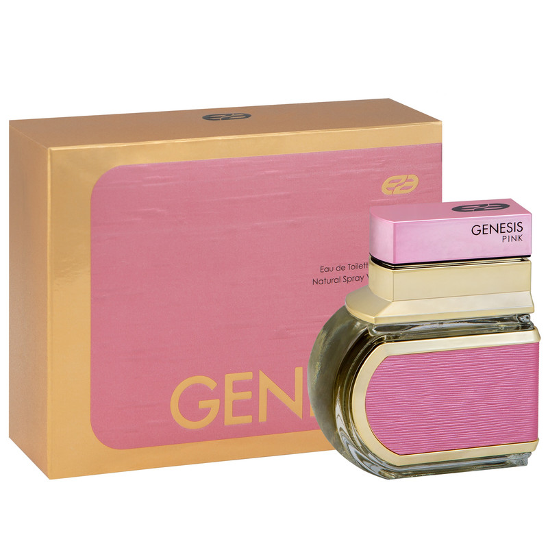 ادو تویلت زنانه عماد آرا مدل Genesis Pink حجم 100 میلی لیتر به همراه اسپری خوشبو کننده بدن زنانه عماد آرا مدل Genesis حجم 200 میلی لیتر