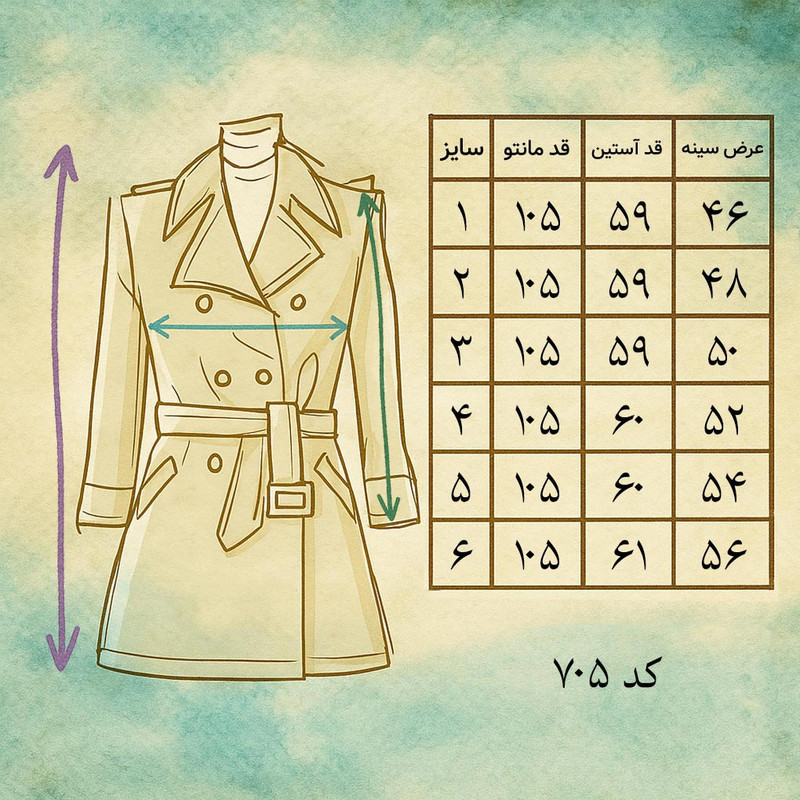 مانتو زنانه عصر جدید مدل 5402-705