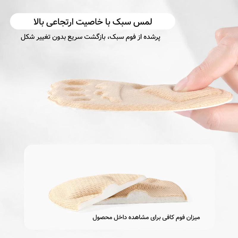 پد زیر پنجه پا مدل پشت چسبدار کد 5670 بسته 2 عددی