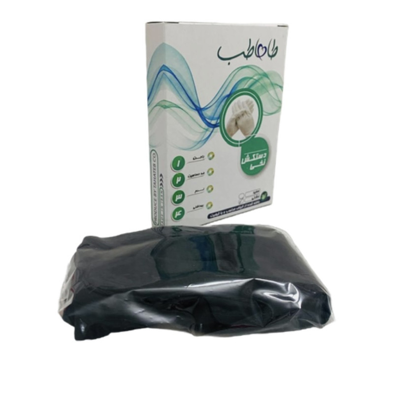دستکش طاها طب مدل نخی مچ دار کد 5291-3 بسته 6 عددی