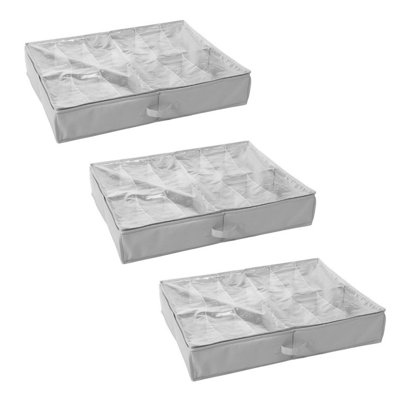 باکس نظم دهنده کفش لوتوس مدل زیر تختی بسته 3 عددی