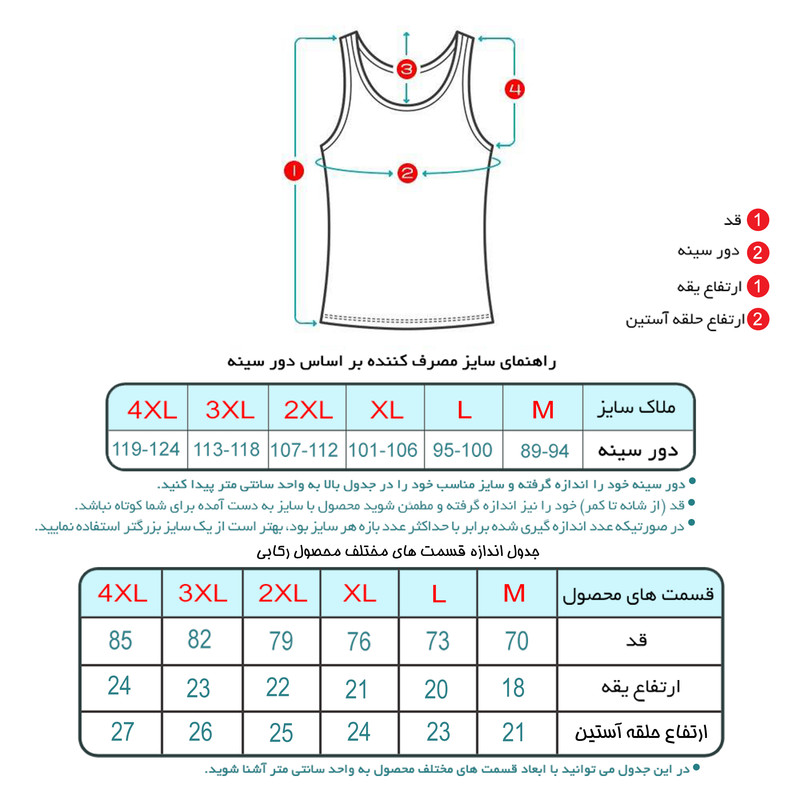 زیرپوش رکابی یقه گرد مردانه برهان تن پوش مدل 16-01 مجموعه 4 عددی