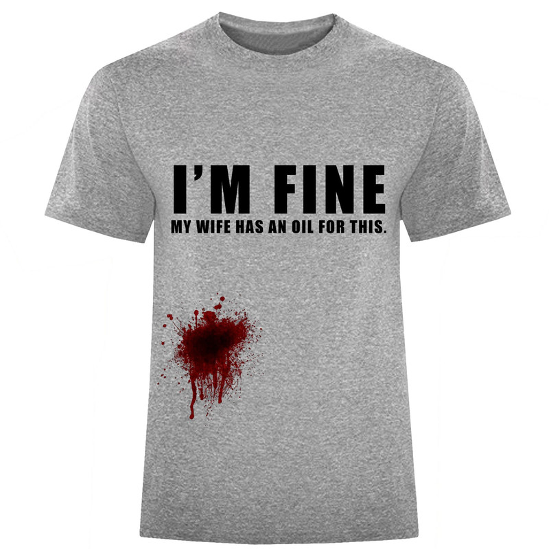 تی شرت مردانه طرح Im Fine کد S182