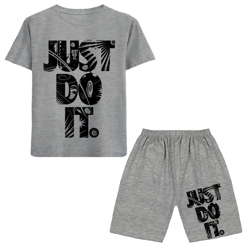 ست تی شرت و شلوارک پسرانه مدل A145 JUST DO IT