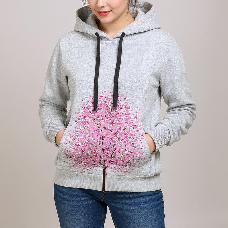 هودی زنانه طرح درخت کد S398