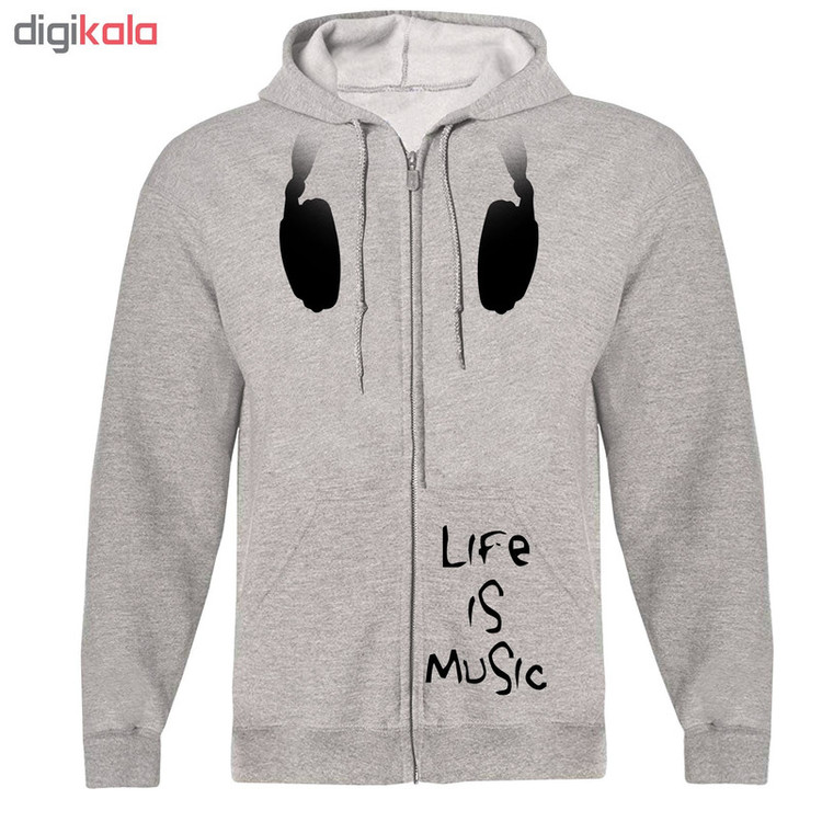 سویشرت مردانه طرح Life is music کد S45