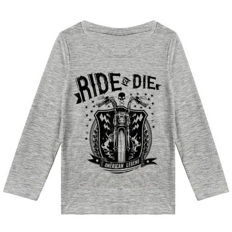 تی شرت آستین بلند پسرانه مدل F168 RIDE
