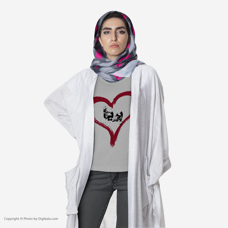 تیشرت آستین کوتاه زنانه طرح پریا کد S430