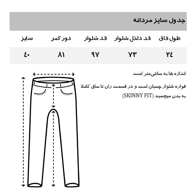 شلوار جین مردانه مانگو مدل OB520JUD