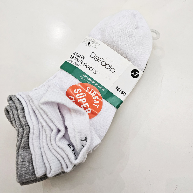 جوراب ساق کوتاه زنانه دفکتو مدل 430KR1 بسته 7 عددی