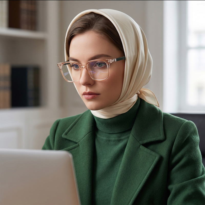 فریم عینک طبی گربه ای مدل TJ866C412-P81 مناسب برای صورت بیضی، قلب، گرد، لوزی، مثلث، مربع، مستطیل