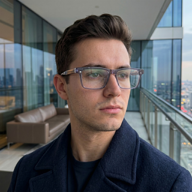 فریم عینک طبی ویفرر (Wayfarer) آلبرت وگ مدل CG7703C541-P194 مناسب برای انواع صورت به همراه کاور آفتابی