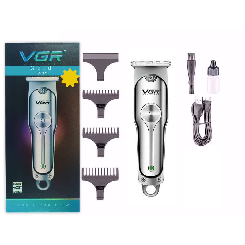 ماشین اصلاح موی سر و صورت شارژی وی جی ار مدل V-071(gold)