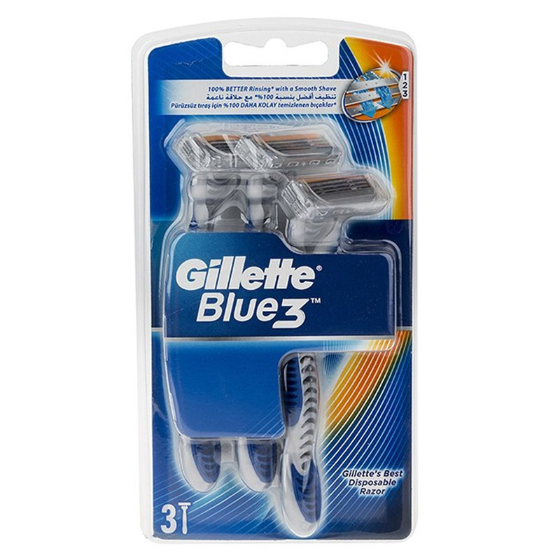 خود تراش ژیلت مدل Blue 3 بسته 3 عددی