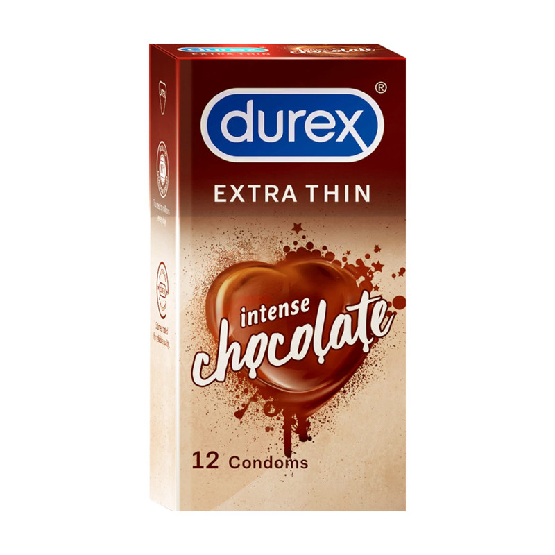 کاندوم دورکس مدل Extra Thin intense chocolate بسته 12 عددی