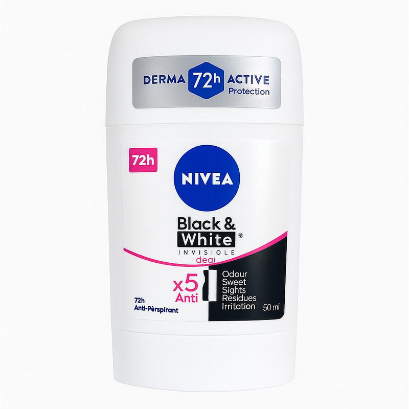 استیک ضد تعریق زنانه نیوا مدل Black & White Invisible Clear حجم 50 میلی لیتر