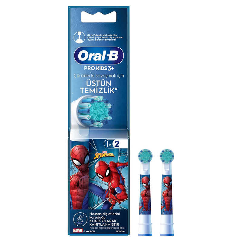سری یدک مسواک برقی اورال-بی مدل Spider-Man Pro بسته 2 عددی